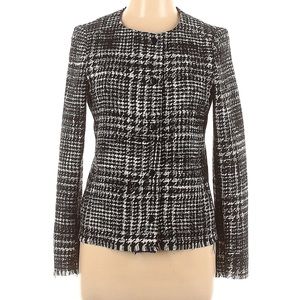DKNY Black and White plaid blazer 8
